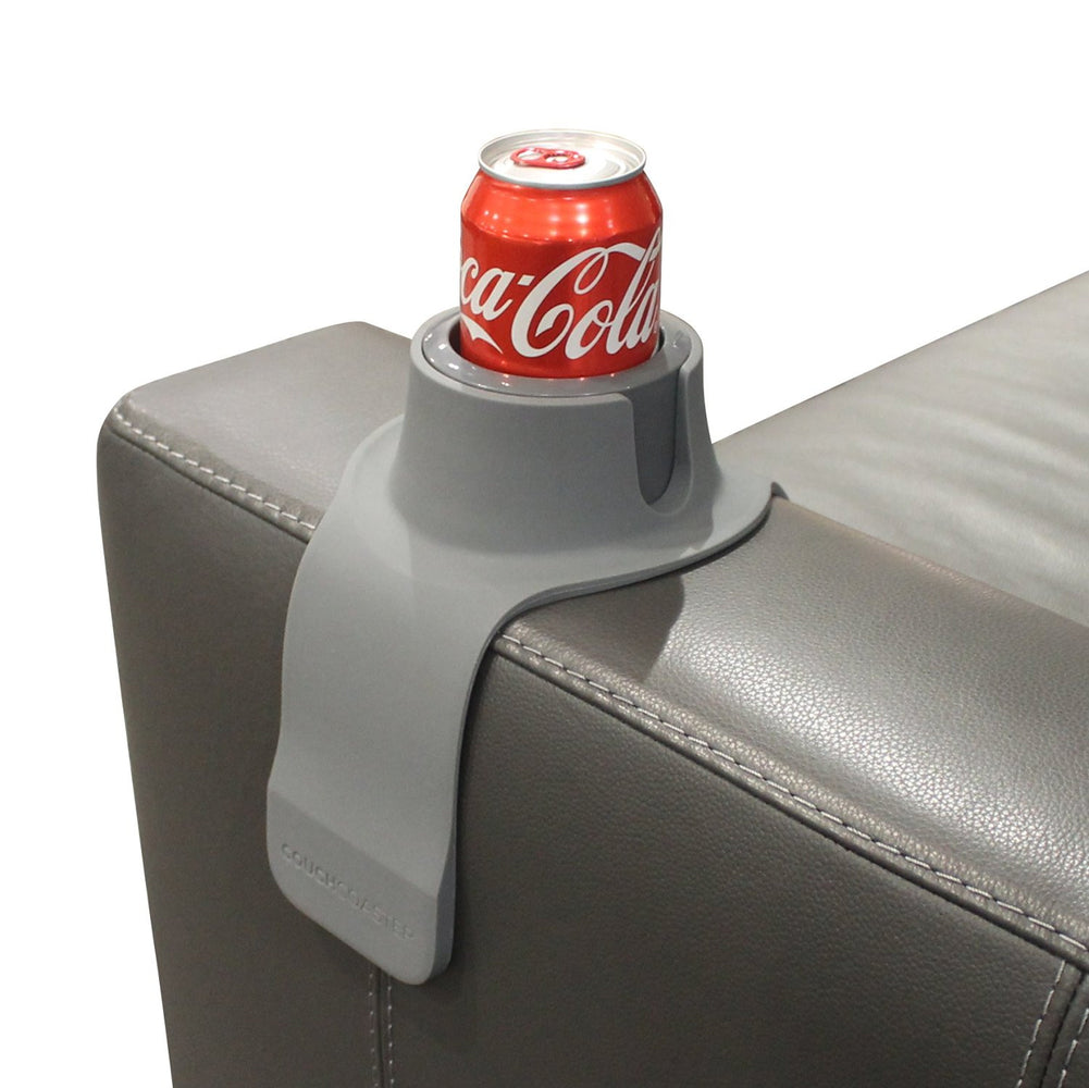 CouchCoaster Silicone Sofa Arm Drink Holder - Steel Grey